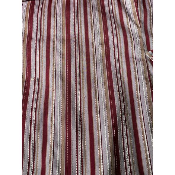 Vintage 70's Retro stripped bouse dagger collar large fold back cuffs size large - Picture 12 of 12